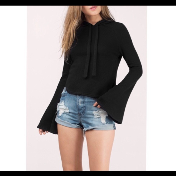 HOODED SWEATER & SOFT BELL SLEEVES 1 left - Picture 2 of 8